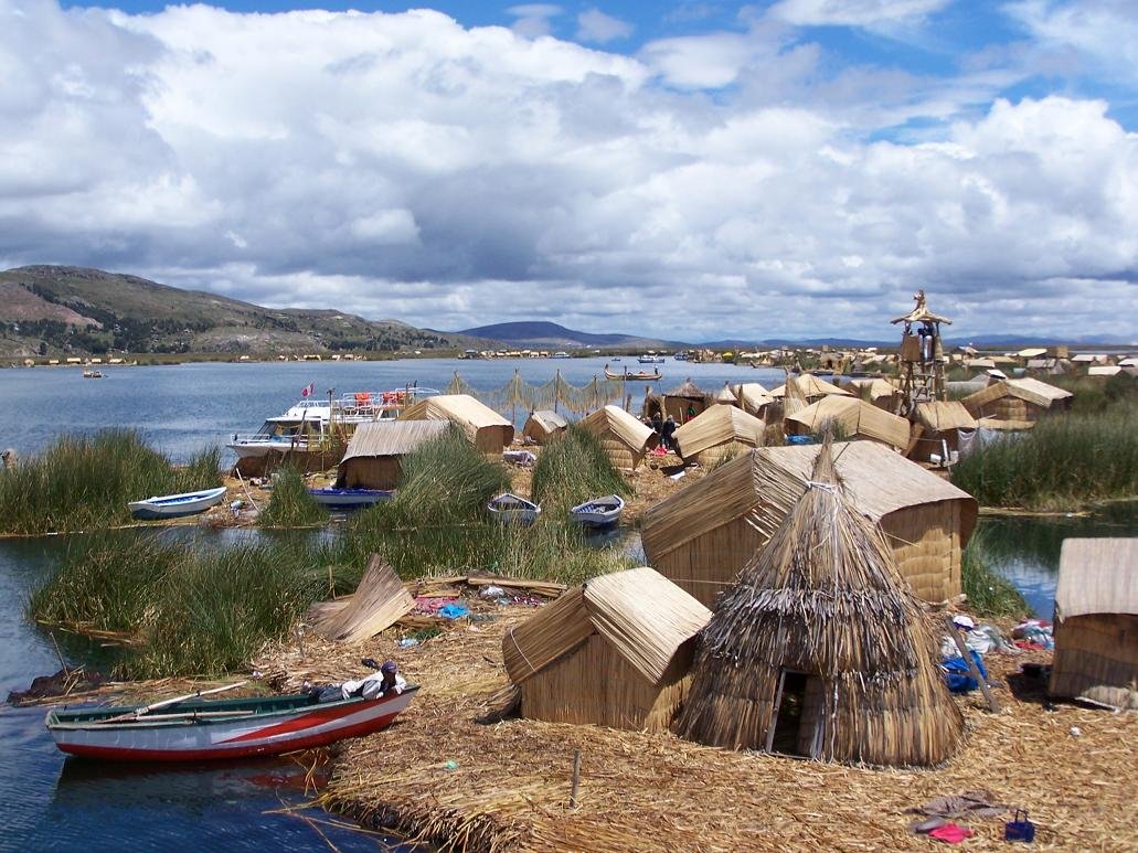 Uru floating reed village