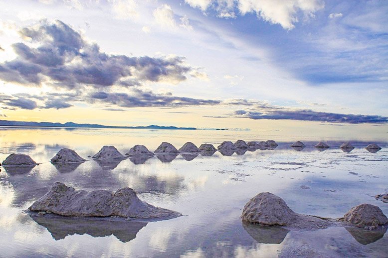 Salt mounds, Salar de Uyuni